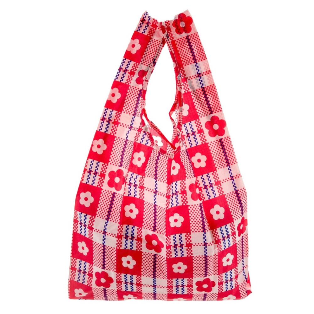 NEW Baggu x Sandy Liang Standard Reusable Bag Flower Market Plaid NWT